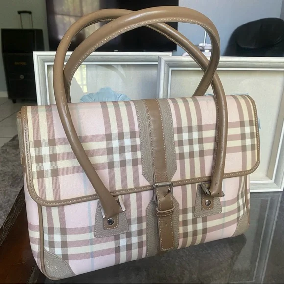 Burberry London Pink Plaid Purse Vintage Pink Burberry Bag